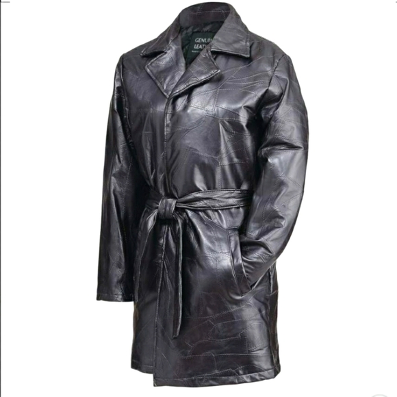 NAVARRE LEATHER COMPANY Jackets & Blazers - GIOVANNI NAVARRE LEATHER COMPANY Italian Stone Design Leather patchwork jacket